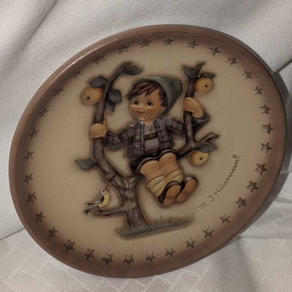 Goebel Hummel Apple Tree Boy Miniature Plate Hum 977 7th Ed 1995 Germany Boxed